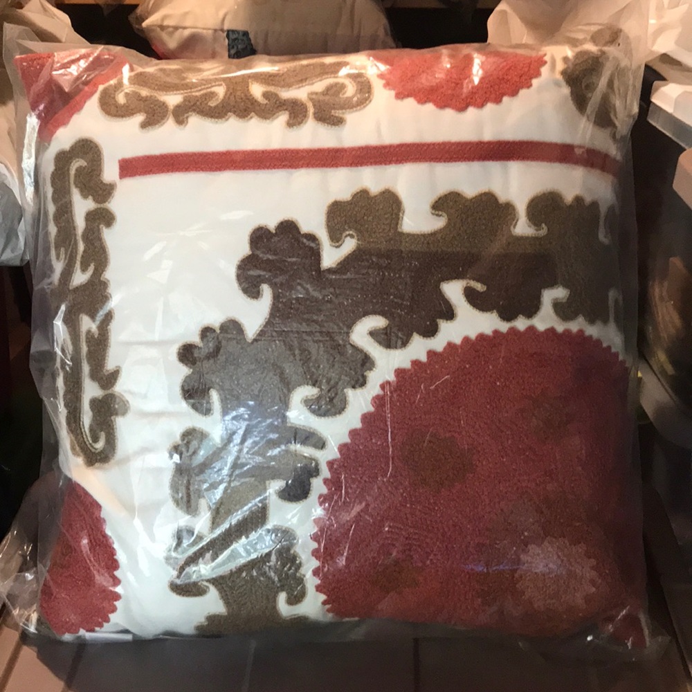 Pottery barn Embroidered Suz outdoor pillow